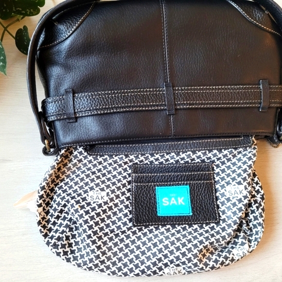 THE SAK Black Pebbled Leather Handbag - Picture 2 of 7